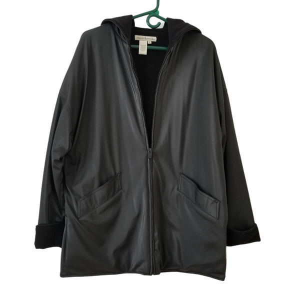 David brooks men's Black coat hooded, Inside Fleece - Size M - Picture 1 of 6